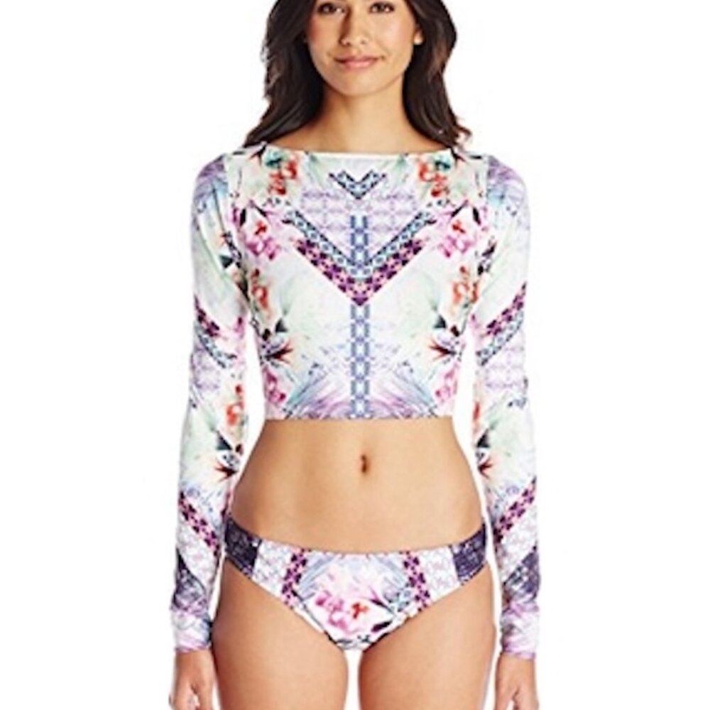 Nanette Lepore Bollywood Diva Top Hipster Bottom Rashguard 3 Piece Set